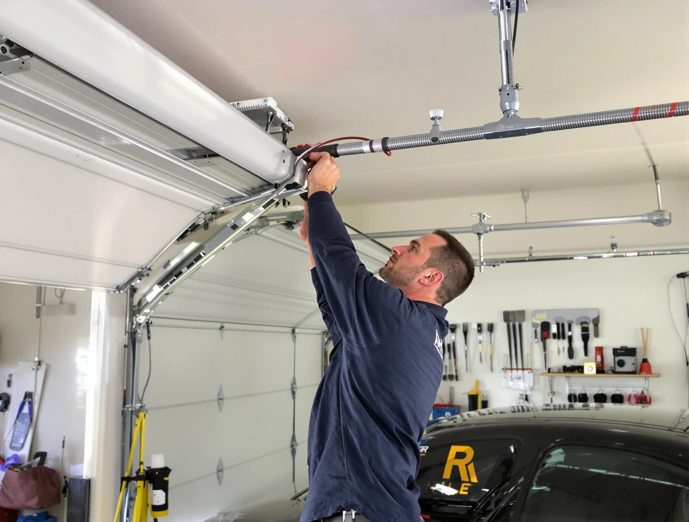 Alabaster Garage Door Repair technician performing garage door cable repair in Alabaster