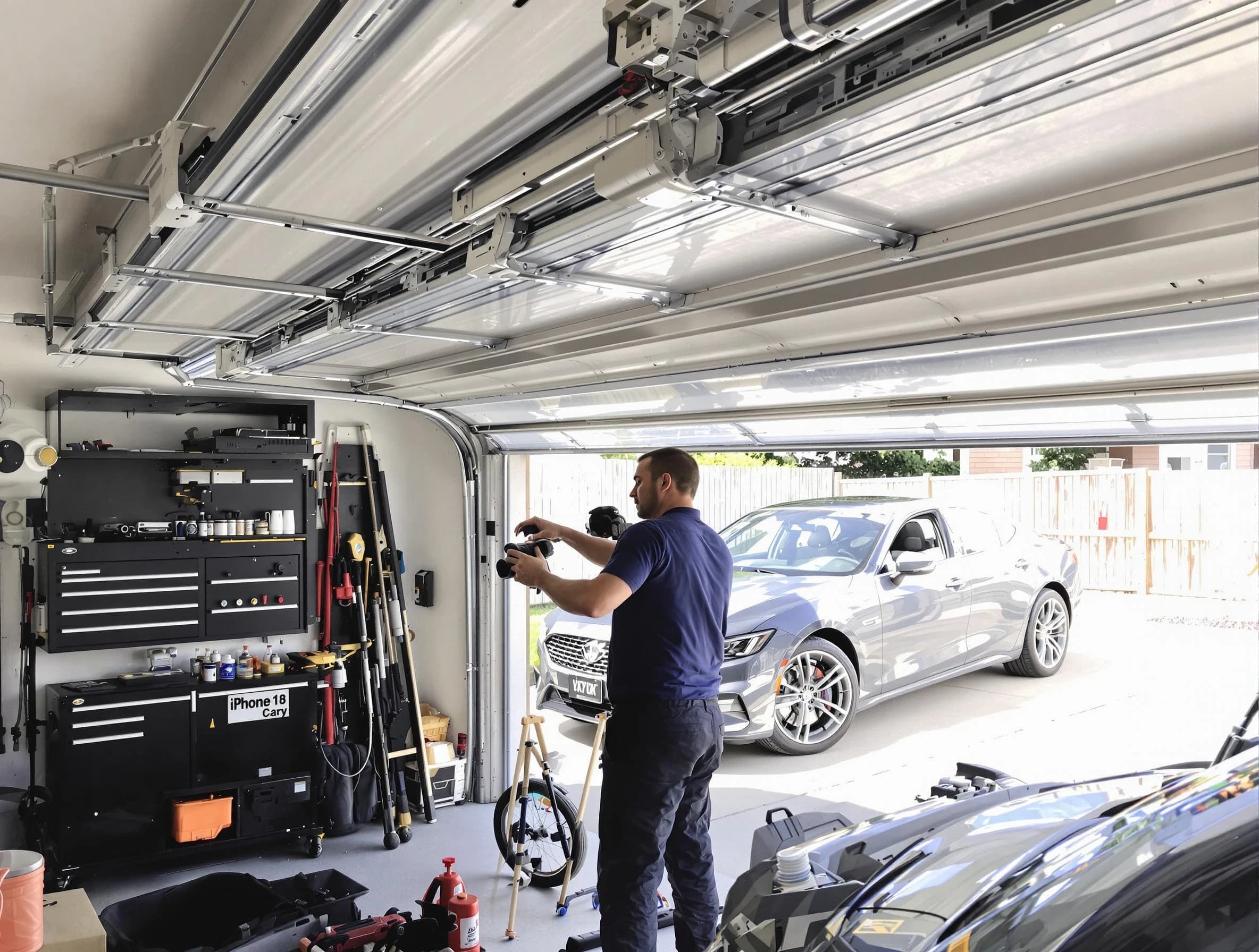 Alabaster Garage Door Repair technician fixing noisy garage door in Alabaster