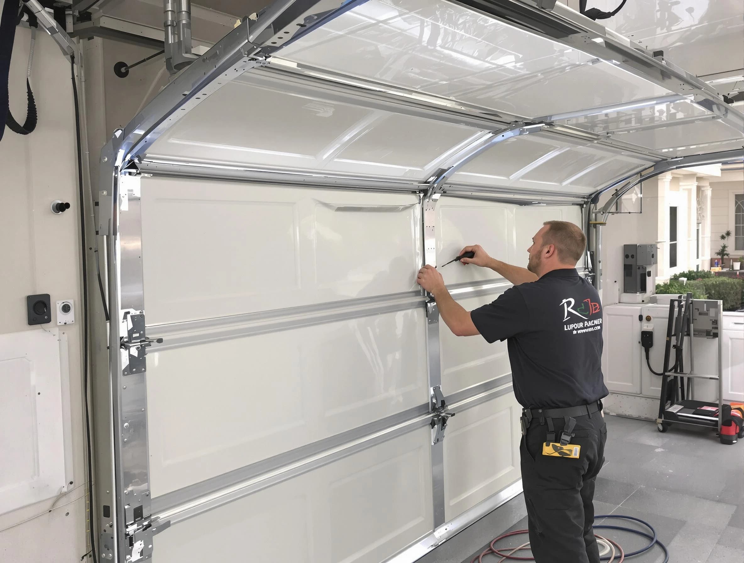 Alabaster Garage Door Repair professional performing panel repair in Alabaster