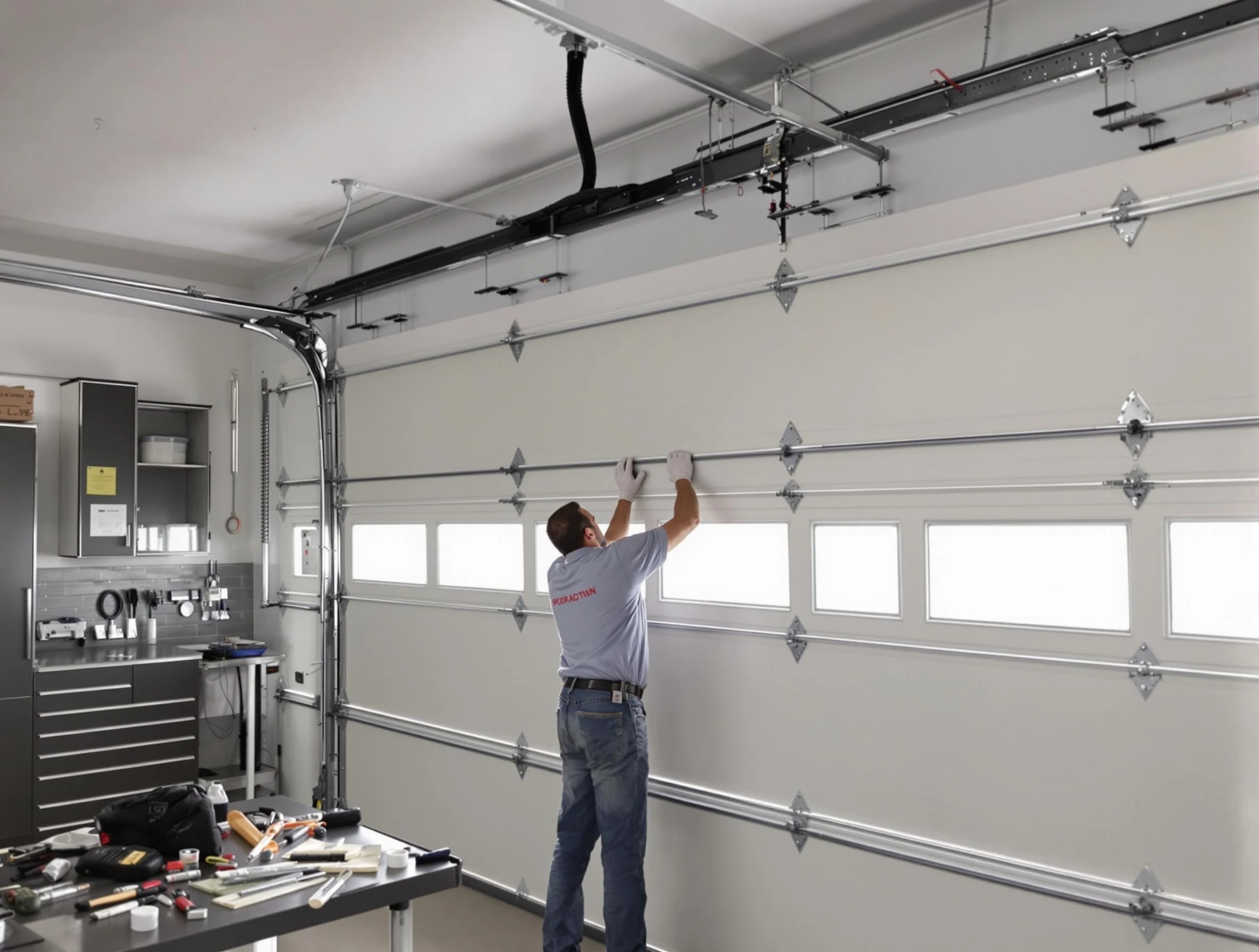 Garage Door Track Repair in Alabaster