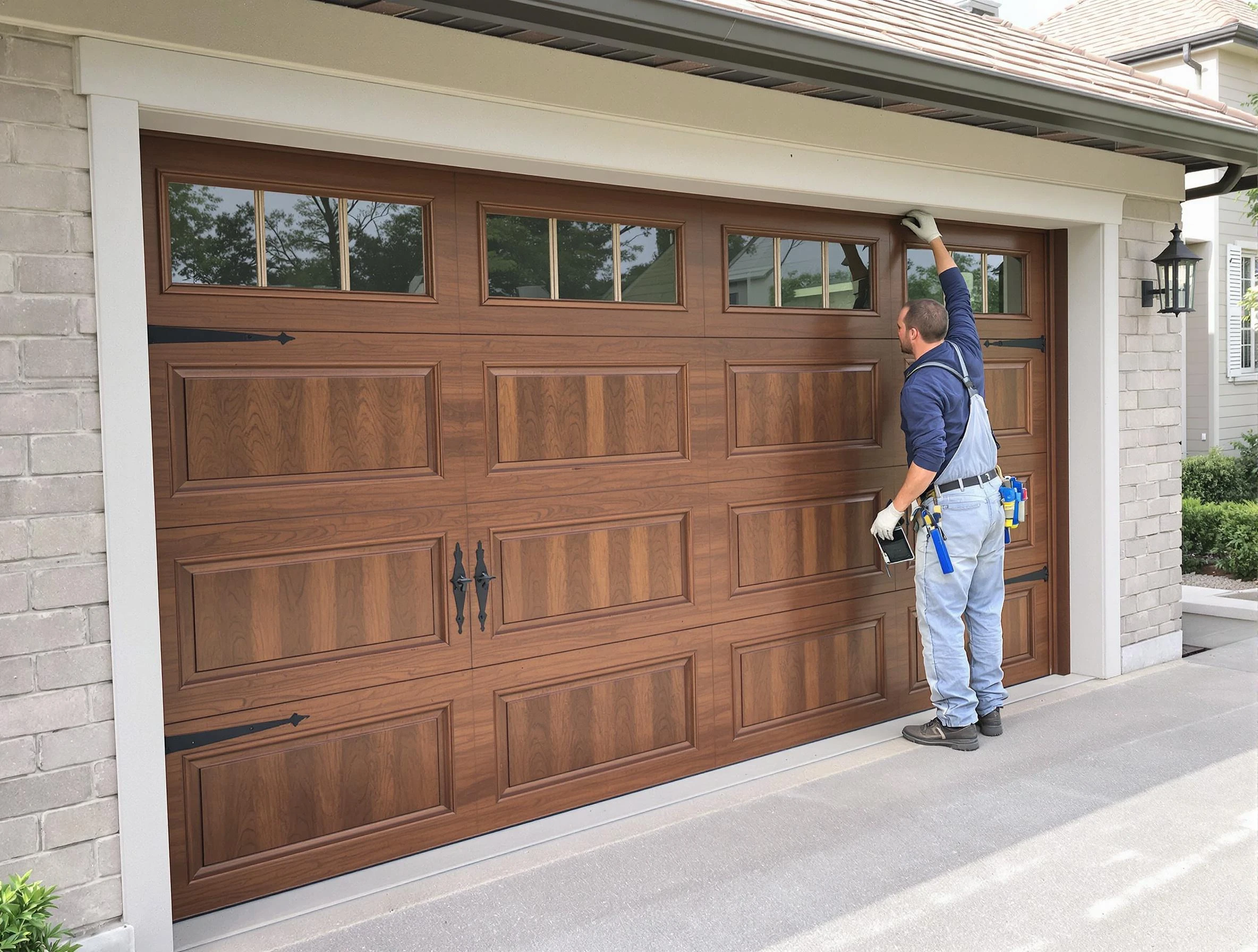 Custom garage door showcase by Alabaster Garage Door Repair in Alabaster